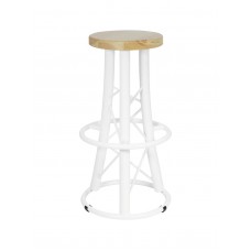 ALUTRUSS Bar Stool. curved white 
