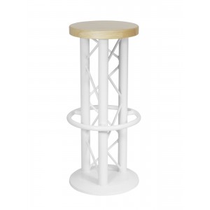 ALUTRUSS Bar Stool with Ground Plate white 