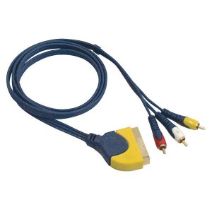 DAP Scart Plug to 3 RCA Connector 1,5mtr Home-Theatre Cable