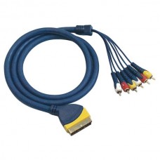 DAP Scart Plug to 6 RCA Connector 1,5mtr Home-Theatre Cable