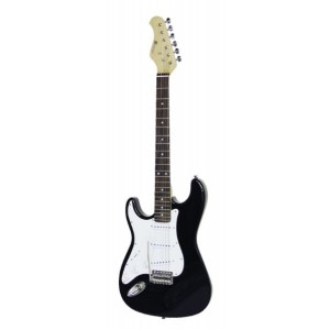 DIMAVERY ST-203 E-Guitar LH, black 