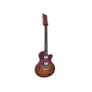 DIMAVERY LP-612 E-Guitar, flamed sunburst 