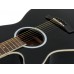 DIMAVERY AW-400 Western guitar LH, black 