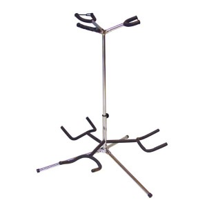DIMAVERY Guitar Stand 3-fold sil 