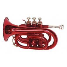 DIMAVERY TP-300 Bb Pocket Trumpet, red 