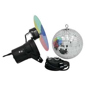 EUROLITE Mirror Ball Set 20cm with Pinspot 