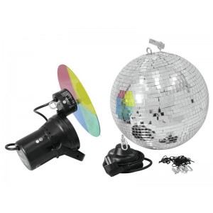 EUROLITE Mirror Ball Set 30cm with Pinspot  