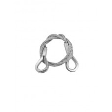 EUROLITE Steel Rope 600x3mm silver with Thimbles 