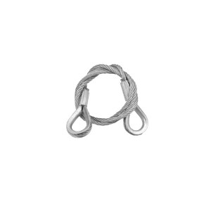 EUROLITE Steel Rope 600x3mm silver with Thimbles 