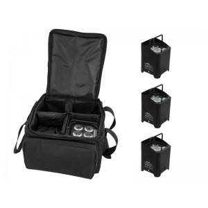 EUROLITE Set 4x AKKU UP-4 QCL Spot + SB-4 Soft-Bag 