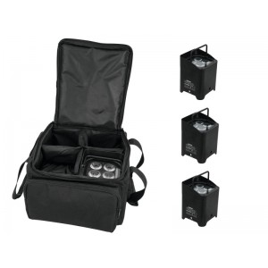 EUROLITE Set 4x AKKU UP-4 QCL Spot WDMX + SB-4 Soft-Bag 