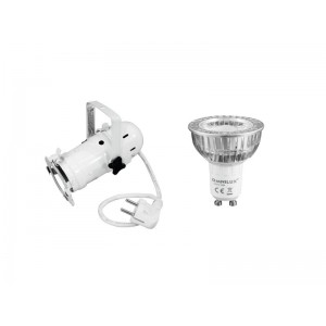 EUROLITE Set PAR-16 Spot wh + GU-10 230V COB 1x3W LED 2700K 