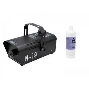 EUROLITE Set N-19 Smoke machine black + A2D Action smoke fluid 1l 