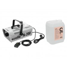 EUROLITE Set N-200 Smoke machine + C2D Smoke fluid 5l 