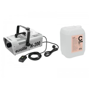 EUROLITE Set N-200 Smoke machine + C2D Smoke fluid 5l 