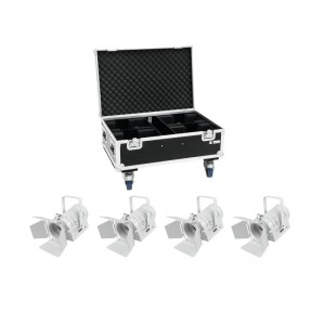 EUROLITE Set 4x LED THA-40PC wh + Case 