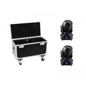EUROLITE Set 2x LED TMH-60 MK2 + Case with wheels 