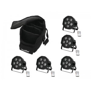 EUROLITE Set 5x LED SLS-6 UV Floor + Case 