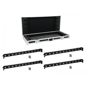 EUROLITE Set 4x LED BAR-1250 RGB+UV + EC Case 