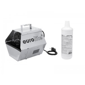 EUROLITE Set B-90 Bubble machine silver + bubble fluid 1l 