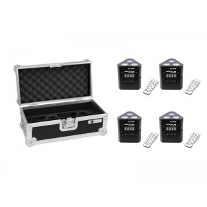 EUROLITE Set 4x AKKU TL-3 TCL Trusslight + Case 