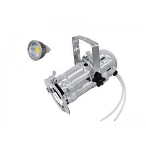 EUROLITE Set PAR-16 Spot sil + MR-16 12V GX-5,3 5W LED COB 6400K 