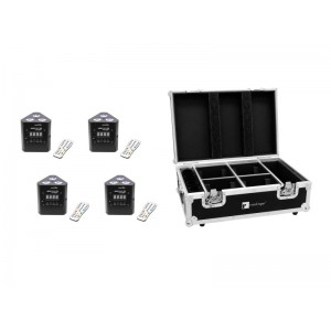 EUROLITE Set 4x AKKU TL-3 TCL + Case with charging function 