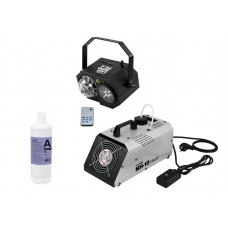 EUROLITE Set LED Mini FE-4 + NH-10 + Smoke Fluid -A2D- 1l 