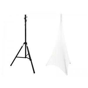 EUROLITE Set STV-40S-WOT Steel Stand + Tripod Cover white 