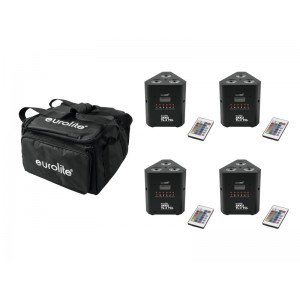 EUROLITE Set 4x AKKU TL-3 QuickDMX + Soft-Bag 