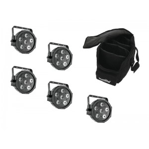 EUROLITE Set 5x LED SLS-6 TCL Spot + Soft Bag 