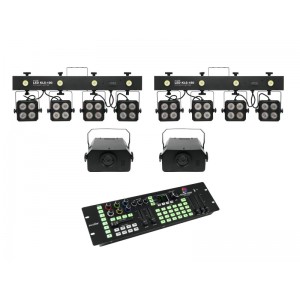 EUROLITE Set 2x LED KLS-180 + 2x LED WF-40 + DMX LED Color Chief Controller 