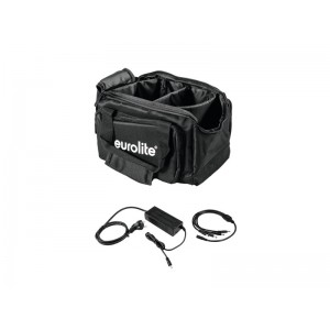 EUROLITE Set SB-14 Soft-Bag + Charger 4x AKKU Flat Light 1 