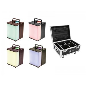 EUROLITE Set 4x AKKU UP-1 Glow QCL + Case 