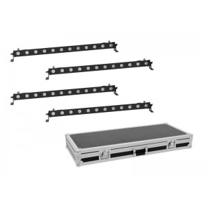 EUROLITE Set 4x LED BAR-12 QCL RGBW Bar + Case 