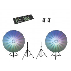 EUROLITE Set 2x LED Umbrella 140 + DMX LED Color Chief + 2x BS-2 EU stand 