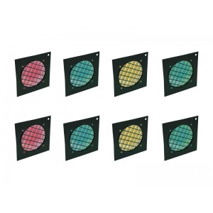 EUROLITE Set 8x Dichroic filter, black frame PAR-56, assorted 