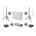 EUROLITE Set AKKU 2x Flat light 3 bk + Bar-6 + Stands 