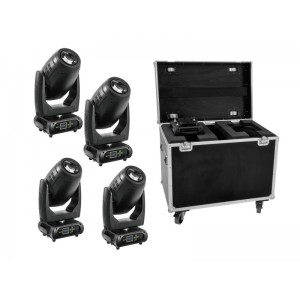 EUROLITE Set 4x DMH-200 LED Moving-Head + Case 