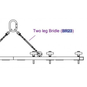 BR23 Chain Bridle for use with Resolution 2, 2 or 3 wide flybars (2 leg), FUNKTION-ONE