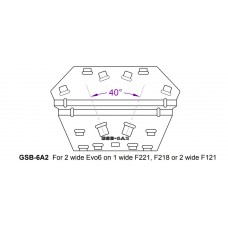 GSB-6A2 Ground Stack Board for 2 x EVO6 on F121, F221 or F218 (trapezoid shape)