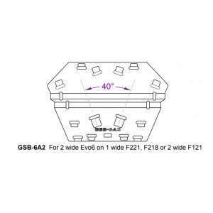 GSB-6A2 Ground Stack Board for 2 x EVO6 on F121, F221 or F218 (trapezoid shape), FUNKTION-ONE