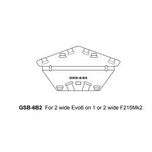 GSB-6B2 Ground Stack Board for 2 x EVO6 on F215 (trapezoid shape), FUNKTION-ONE