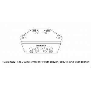 GSB-6C2 Ground Stack Board for 2 x EVO6 on BR221, BR121 or BR218, FUNKTION-ONE