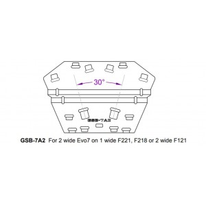GSB-7A2 Ground Stack Board for 2 x EVO7 on F121, F221 or F218 (trapezoid shape), FUNKTION-ONE
