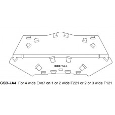GSB-7A4 Ground Stack Board for 4 x EVO7 on F121, F221 or F218 (trapezoid shape)