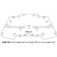 GSB-7A5 Ground Stack Board for 5 x EVO7 on F121, F221 or F218 (trapezoid shape)