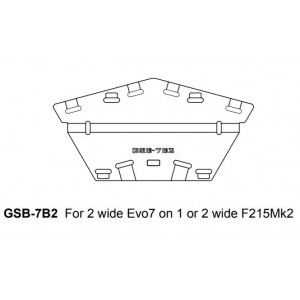 GSB-7B2 Ground Stack Board for 2 x EVO7 on F215 (trapezoid shape), FUNKTION-ONE