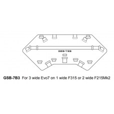 GSB-7B3 Ground Stack Board for 3 x EVO7 on F215 or F315 (trapezoid shape)