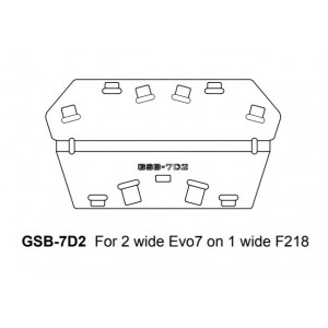 GSB-7D2 Ground Stack Board for 2 x EVO7 on F218 (trapezoid shape), FUNKTION-ONE